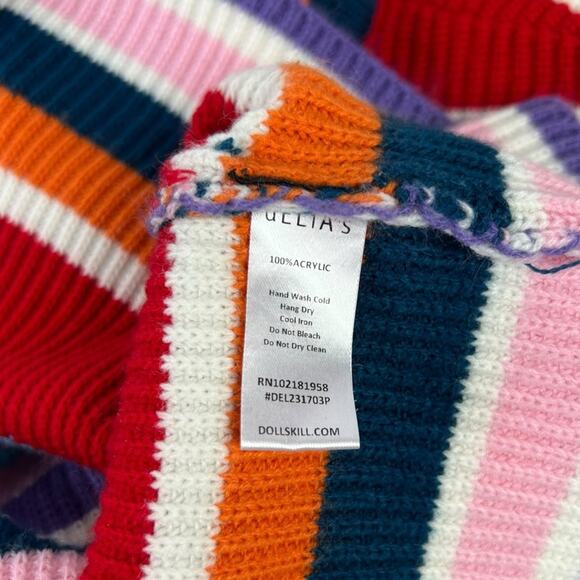 Delia's By Dolls Kill Cool Breeze Colorblock Turtleneck Sweater Size 2X - Picture 4 of 5